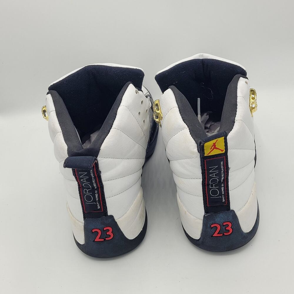 Air Jordan 12 Retro taxi 130690-101 black white men's size 8.5 - Picture 6 of 9
